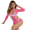 Subblime - 952273 Robe Résille Élastique Manches Longues Rose Taille Unique